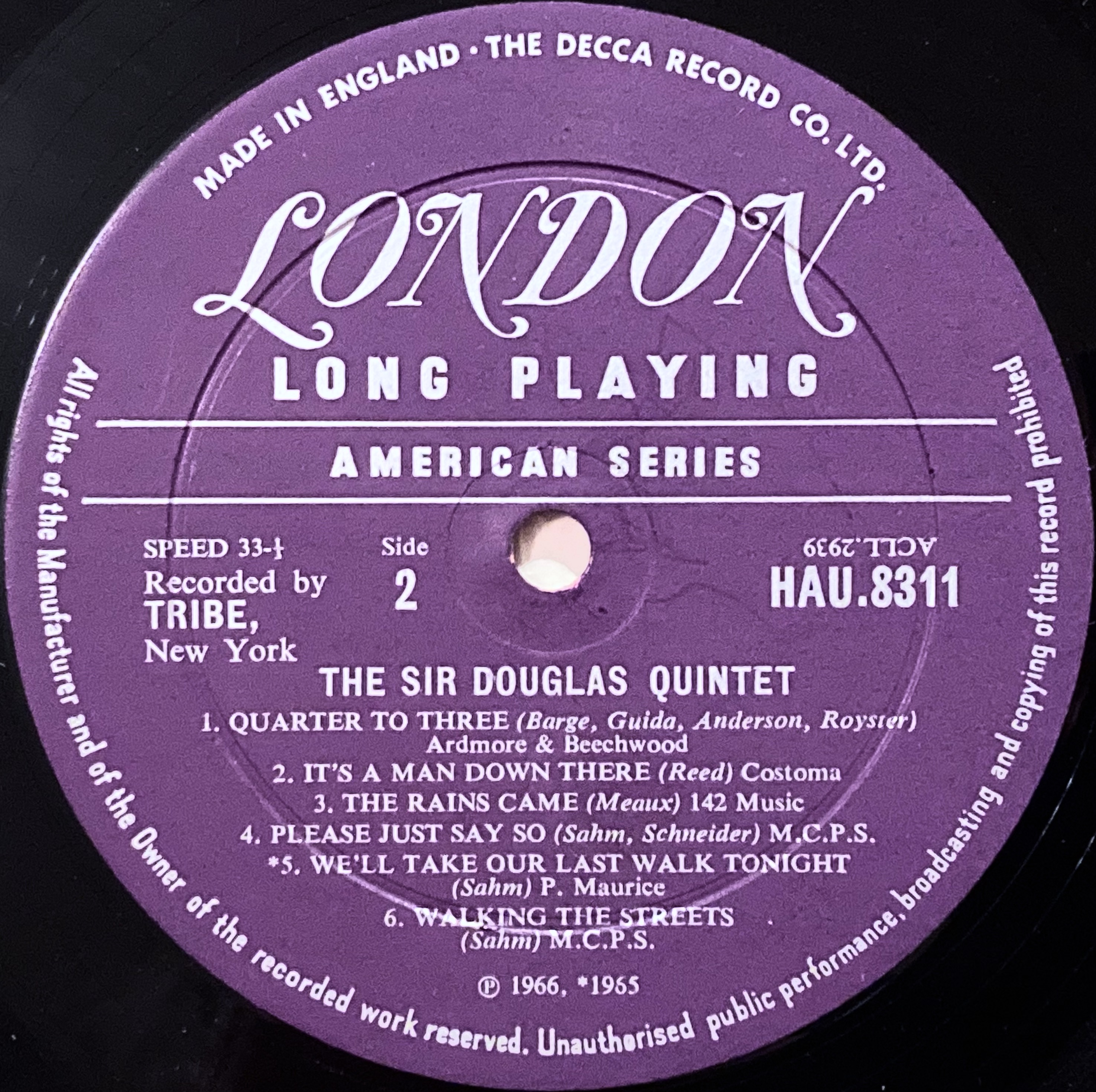 SIR DOUGLAS QUINTET - "same" UK-orig LP 1967 - 5