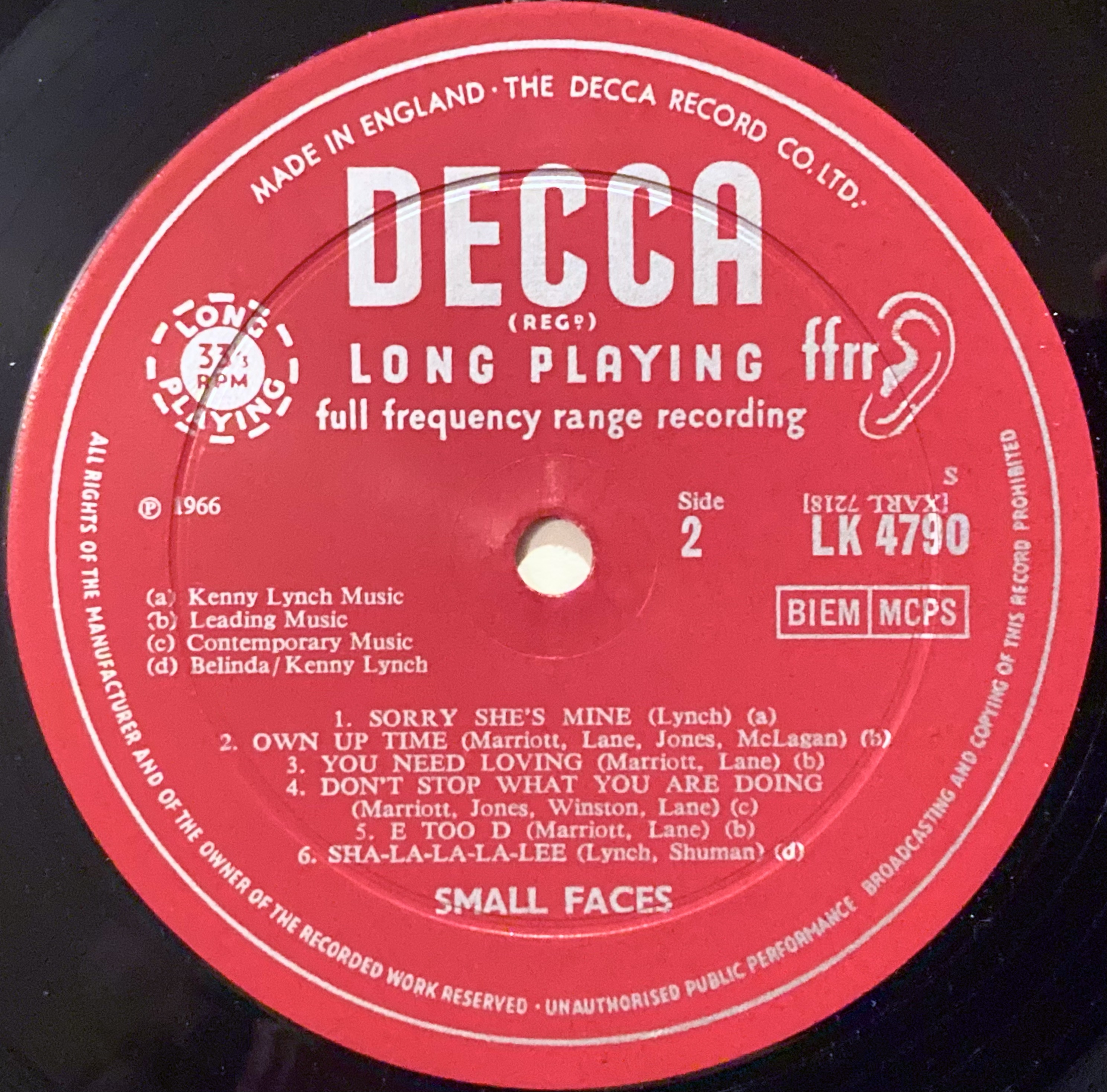 SMALL FACES - "same" UK-orig LP 1966 - 4