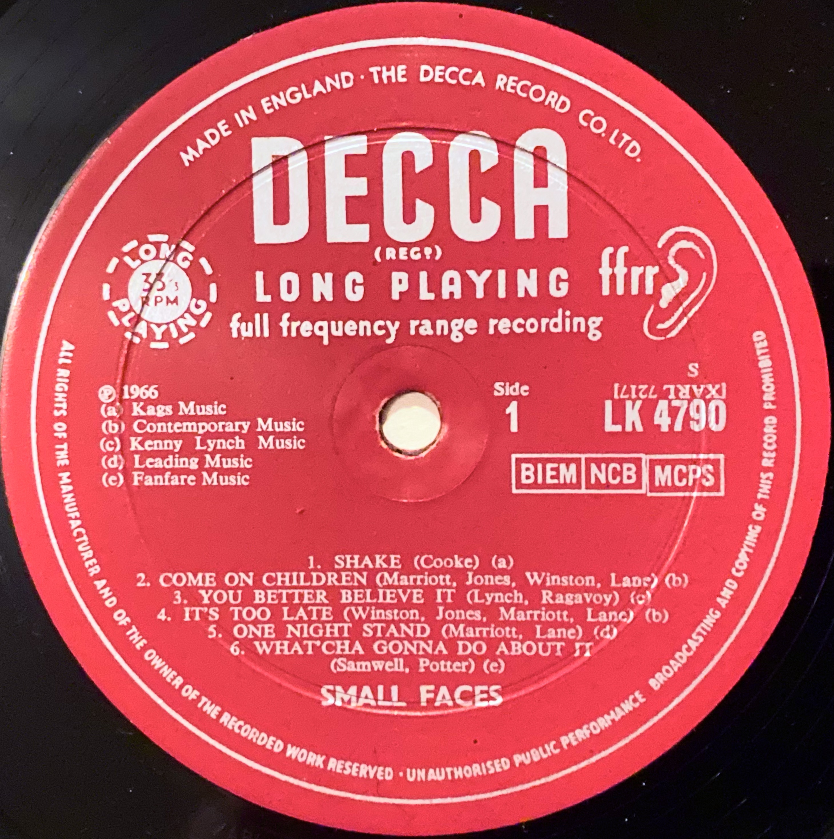SMALL FACES - "same" UK-orig LP 1966 - 3