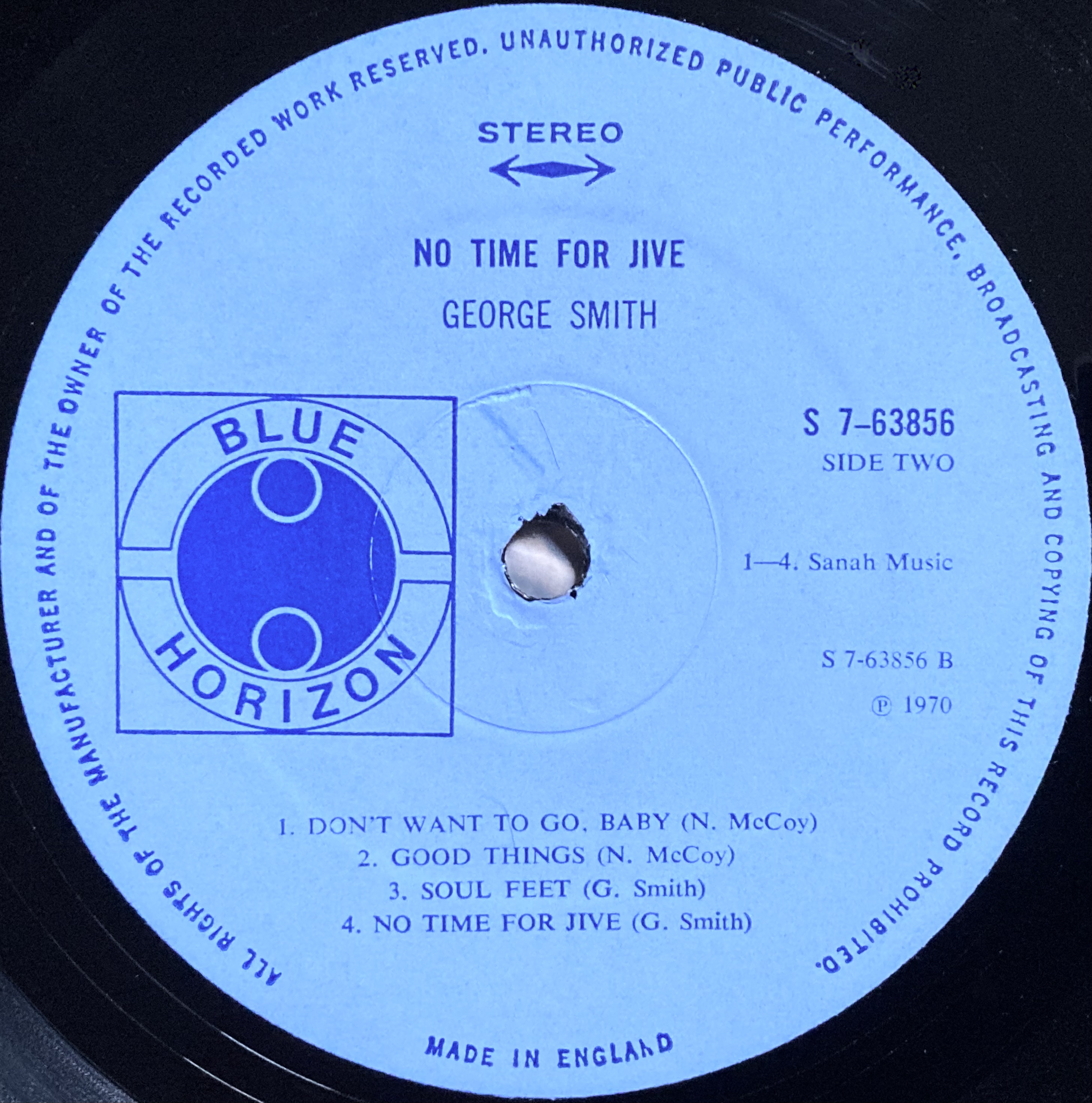 GEORGE SMITH - No time for jive UK-orig LP 1970 - 4