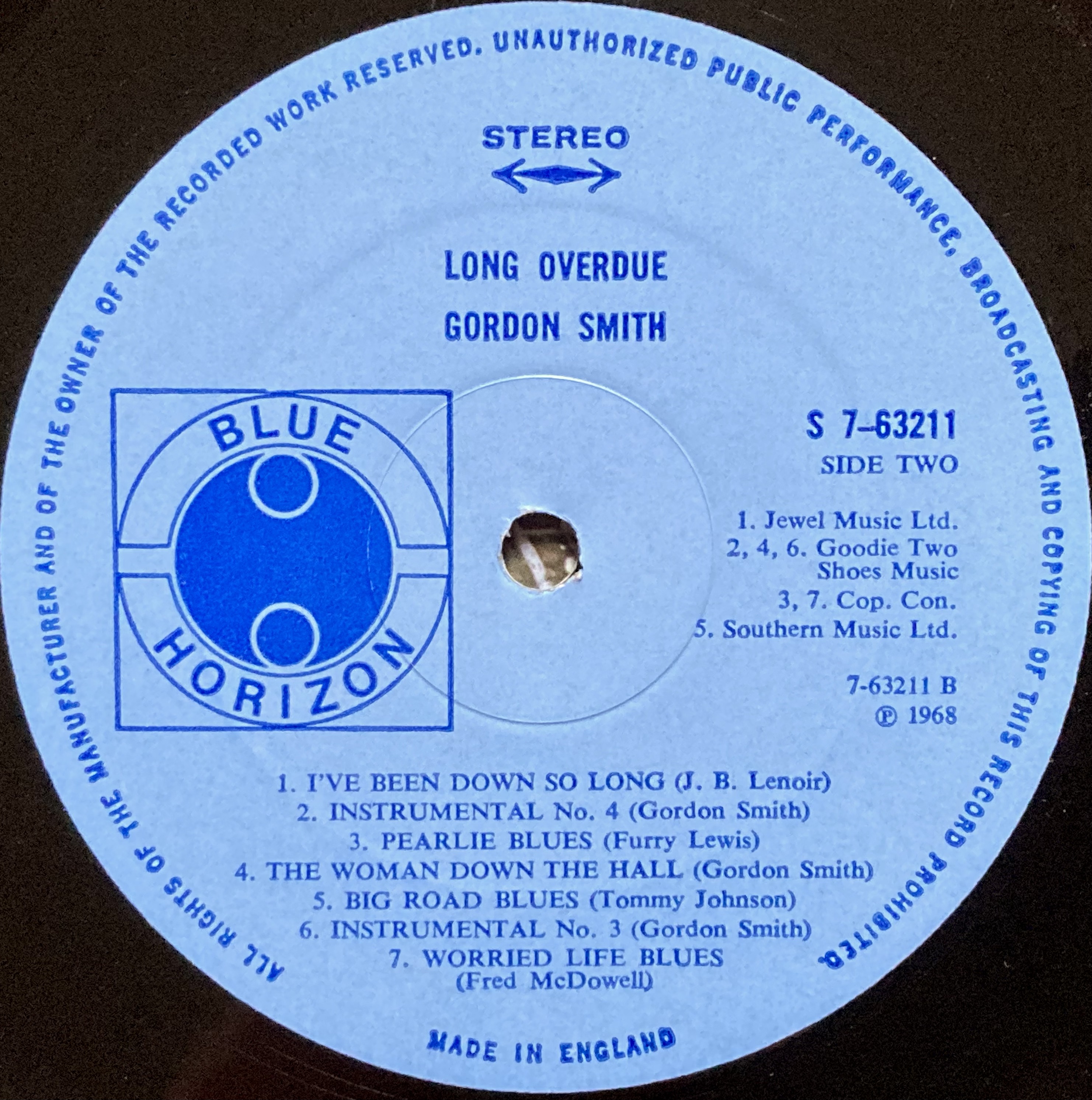 GORDON SMITH - Long overdue UK orig LP 1968 - 5