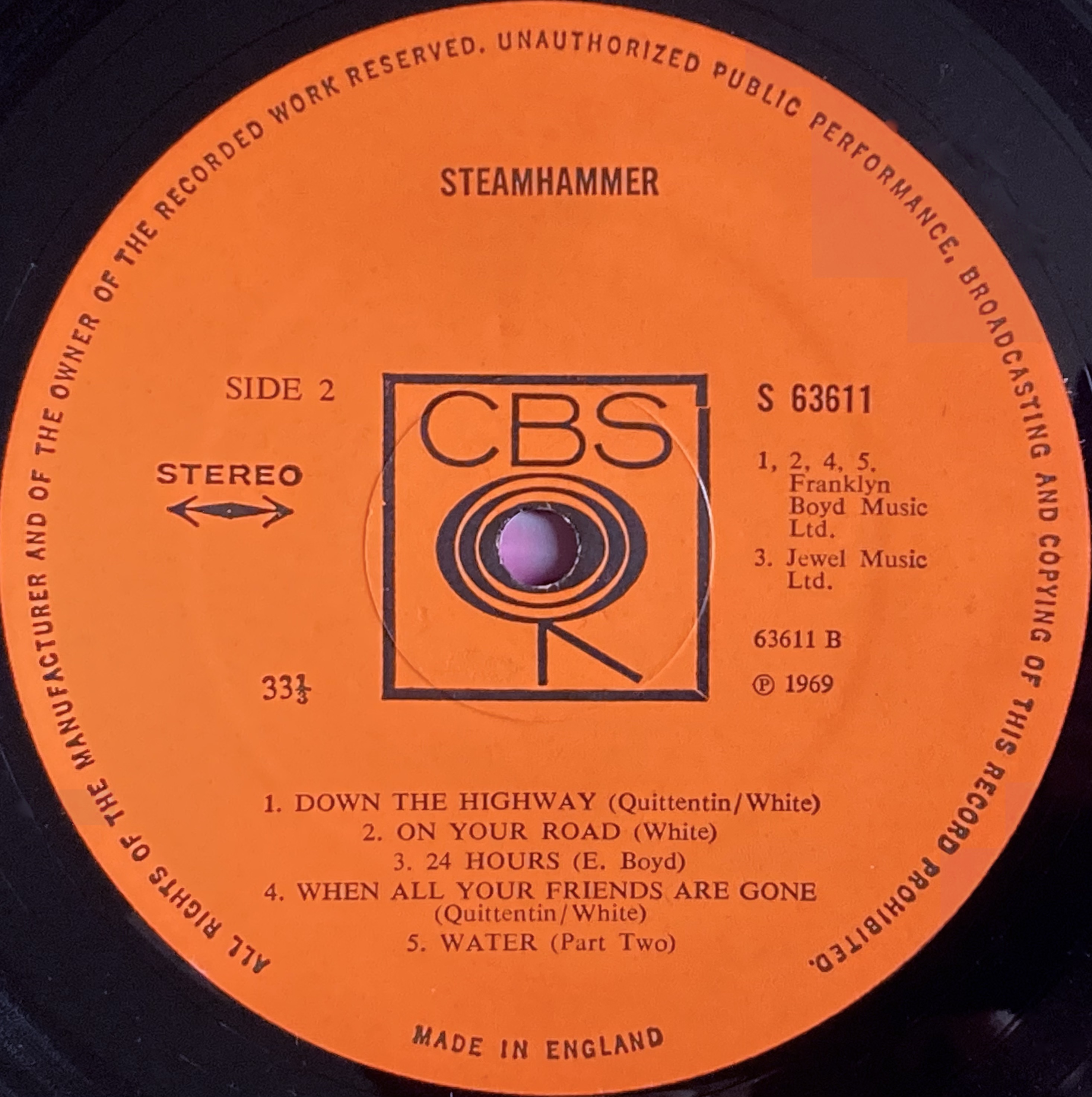 STEAMHAMMER - "same" UK-orig LP 1969 - 5