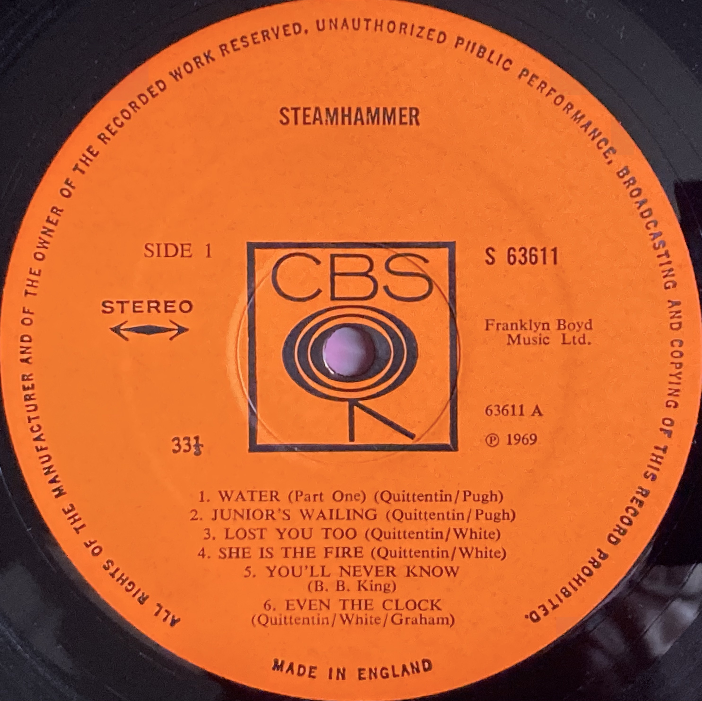 STEAMHAMMER - "same" UK-orig LP 1969 - 4