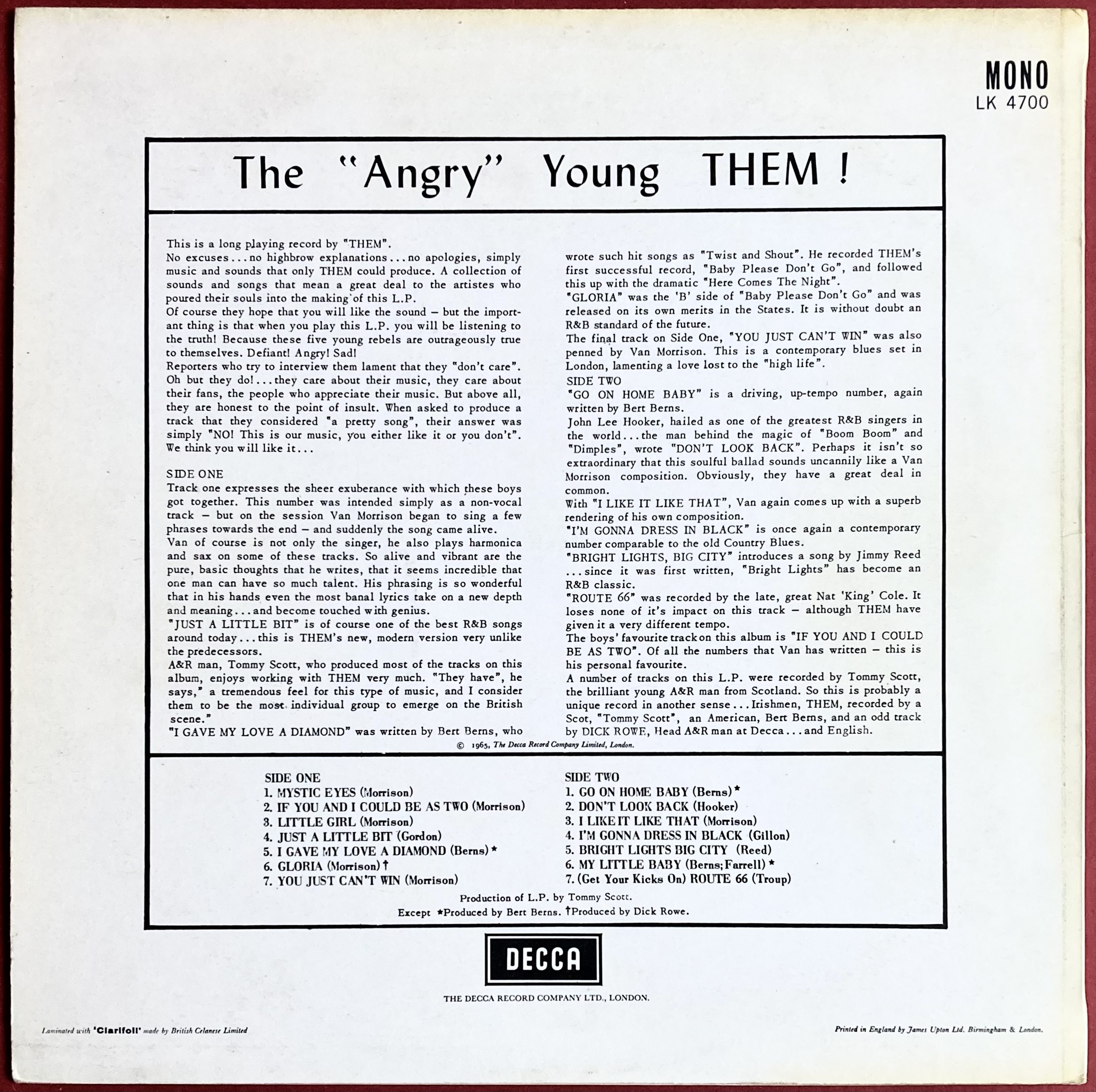 THEM - The "Angry" Young Them UK-orig LP 1965 - 3