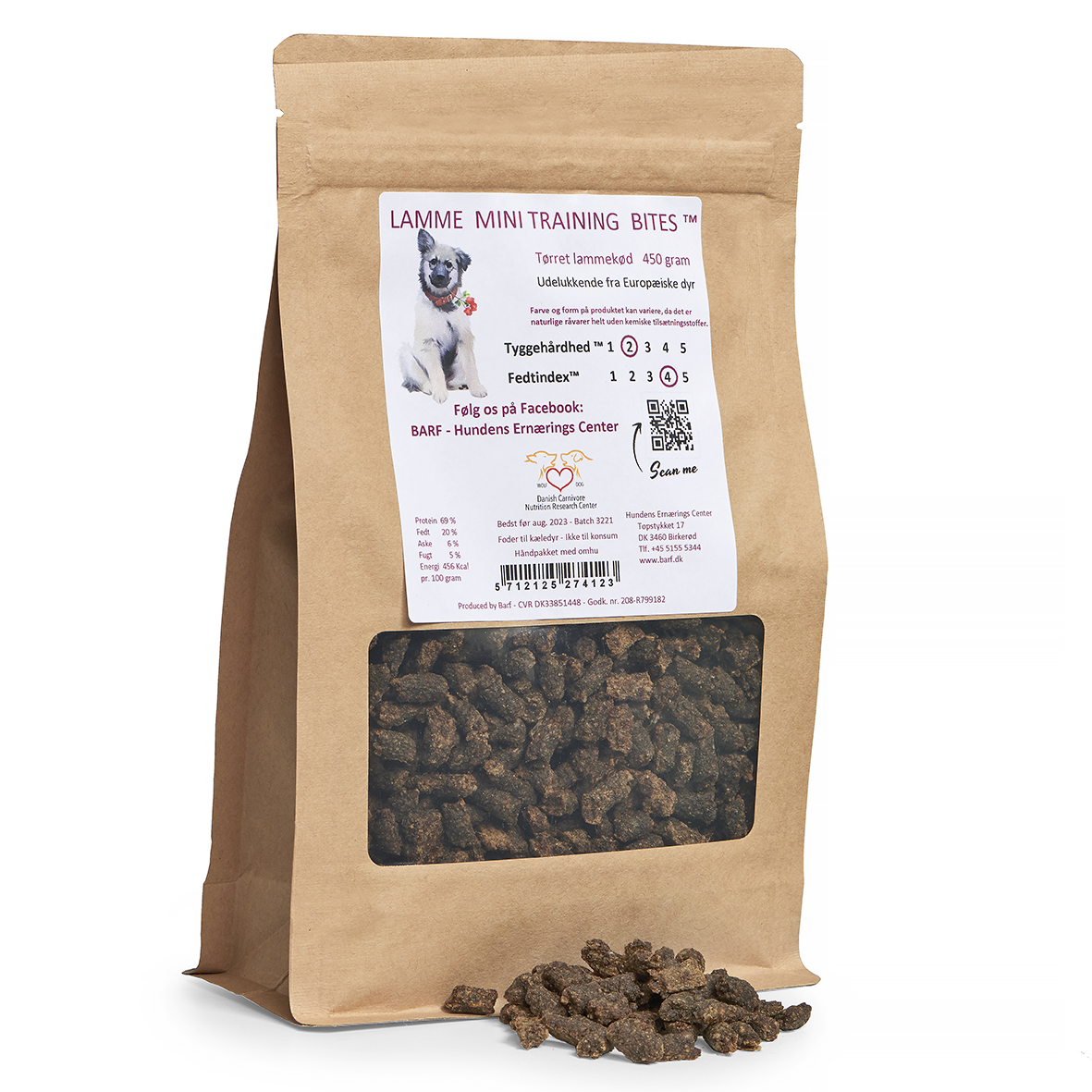 Barf Lamm miniträningsbitar 450 g