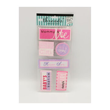 Me & My Big Ideas Threads Jumbo Woven Labels - Baby Girl