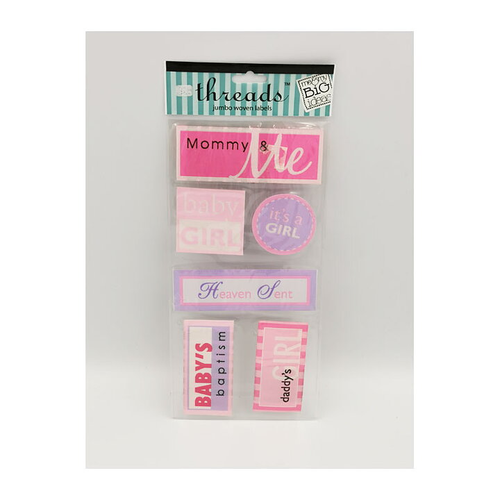 Me & My Big Ideas Threads Jumbo Woven Labels - Baby Girl