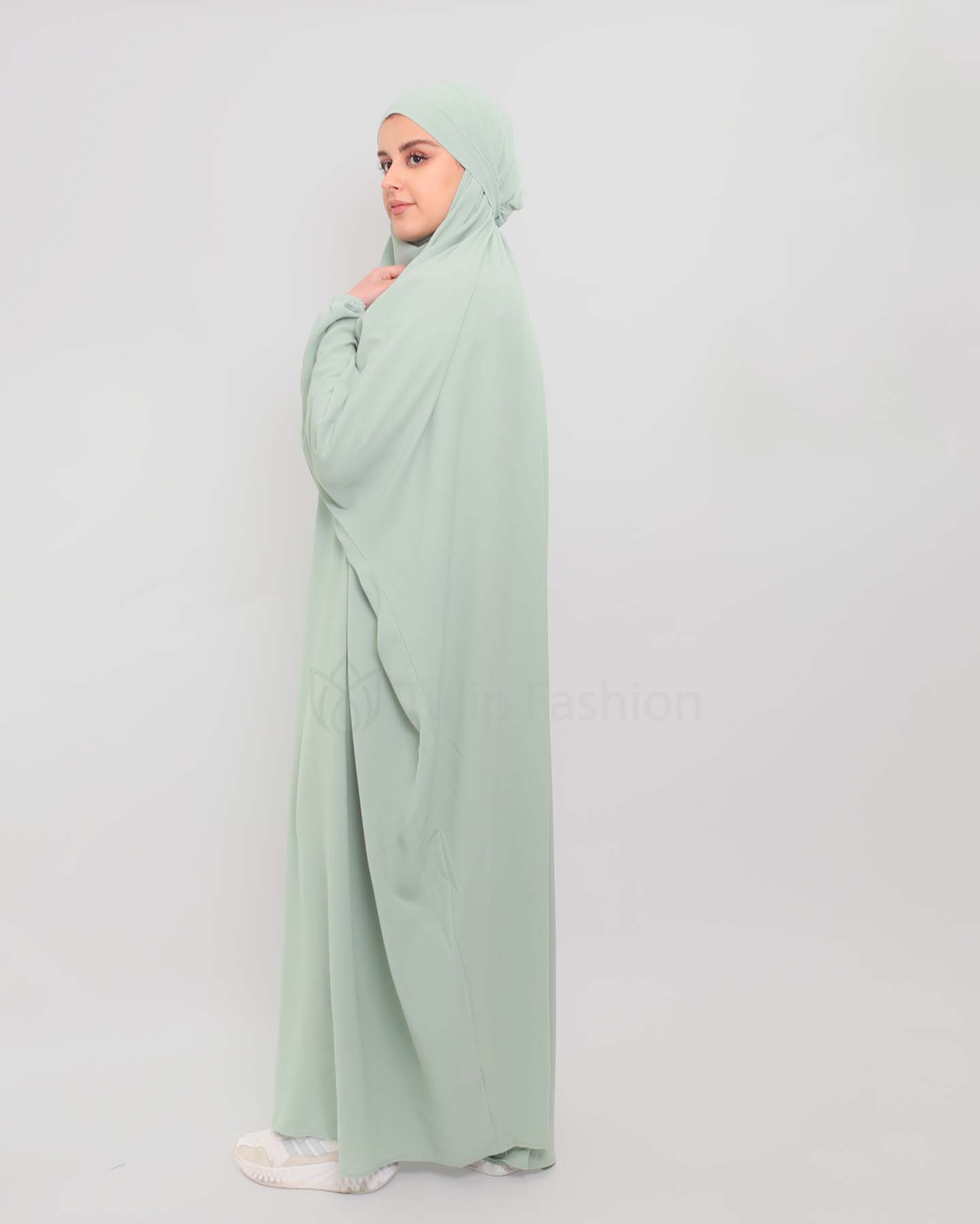 Jilbab Abaya - Pistachio Green - 2