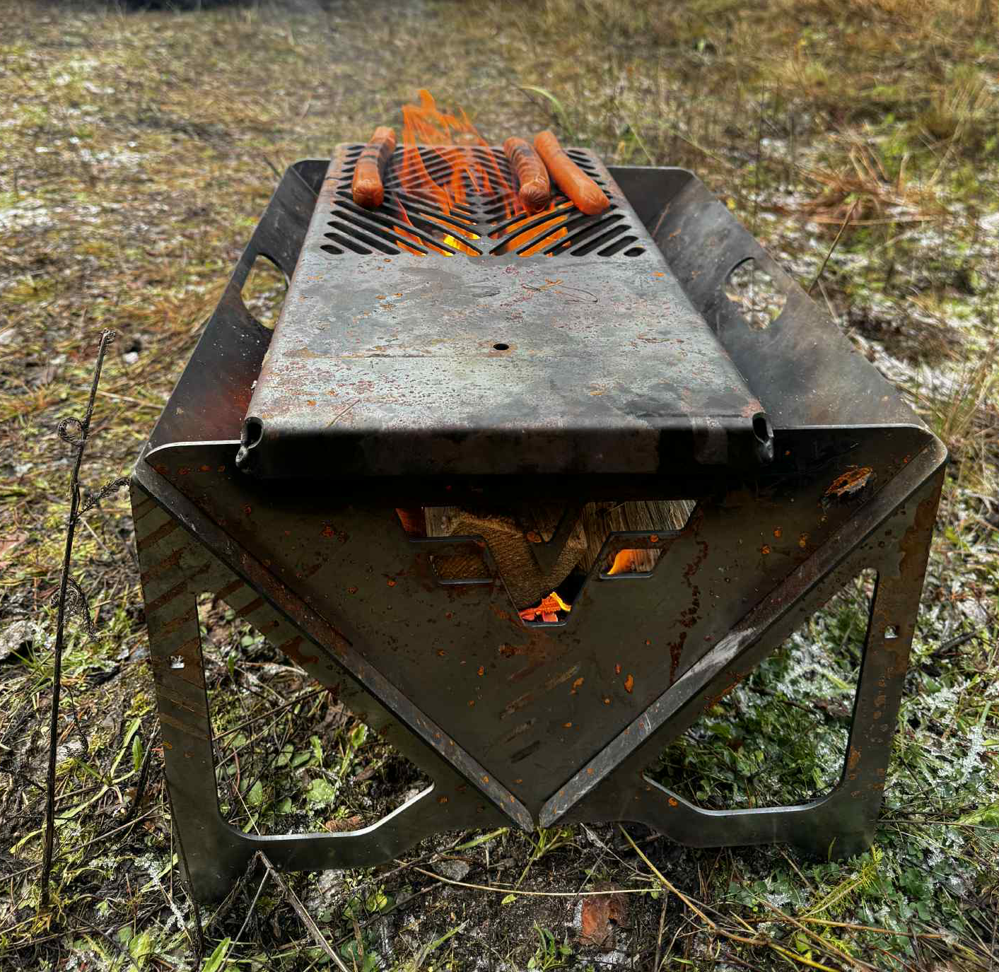 Falken Fabrication Overland Firepit - Foldable Fire Pit - 4