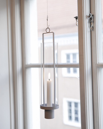 Hulevik - Greige hanging candle lantern - 2