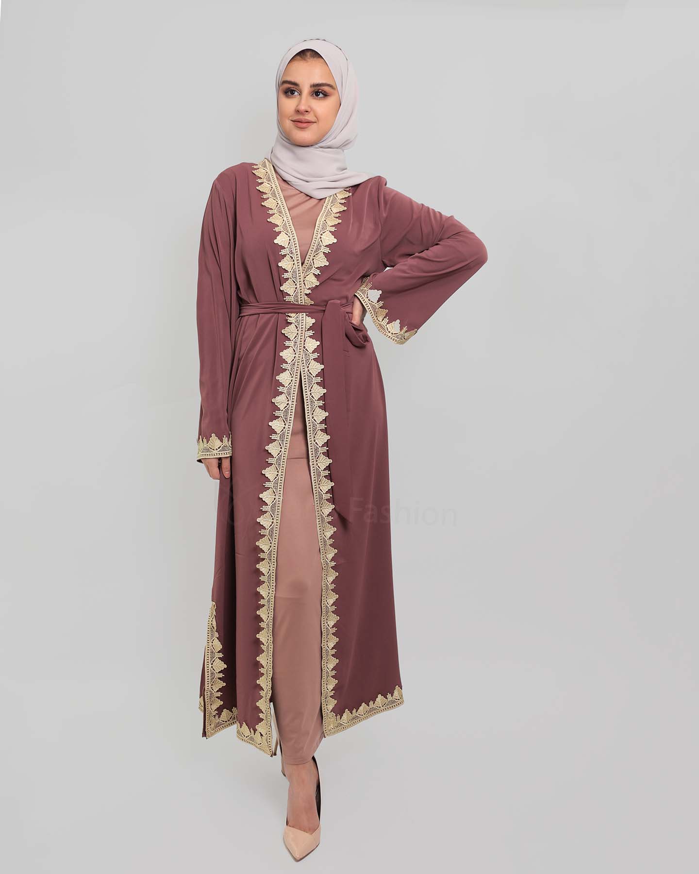Ramadan open abaya - Kaftan - Mauve
