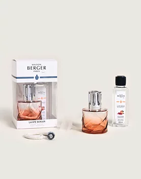 Maison Berger Spiral amber pink giftset Rhubarb Radience