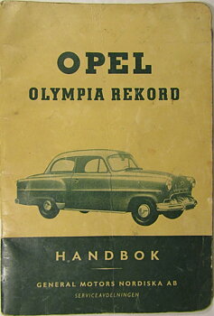1953 Opel Olympia Rekord Handbok