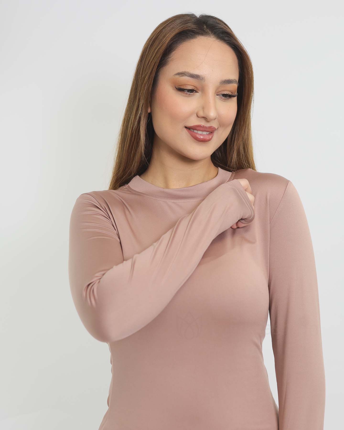 Jerseyklänning basic - Mauve - 4