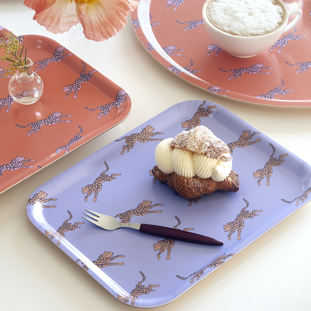 Lilac Leopard Serving Tray - 27x20 cm - 2