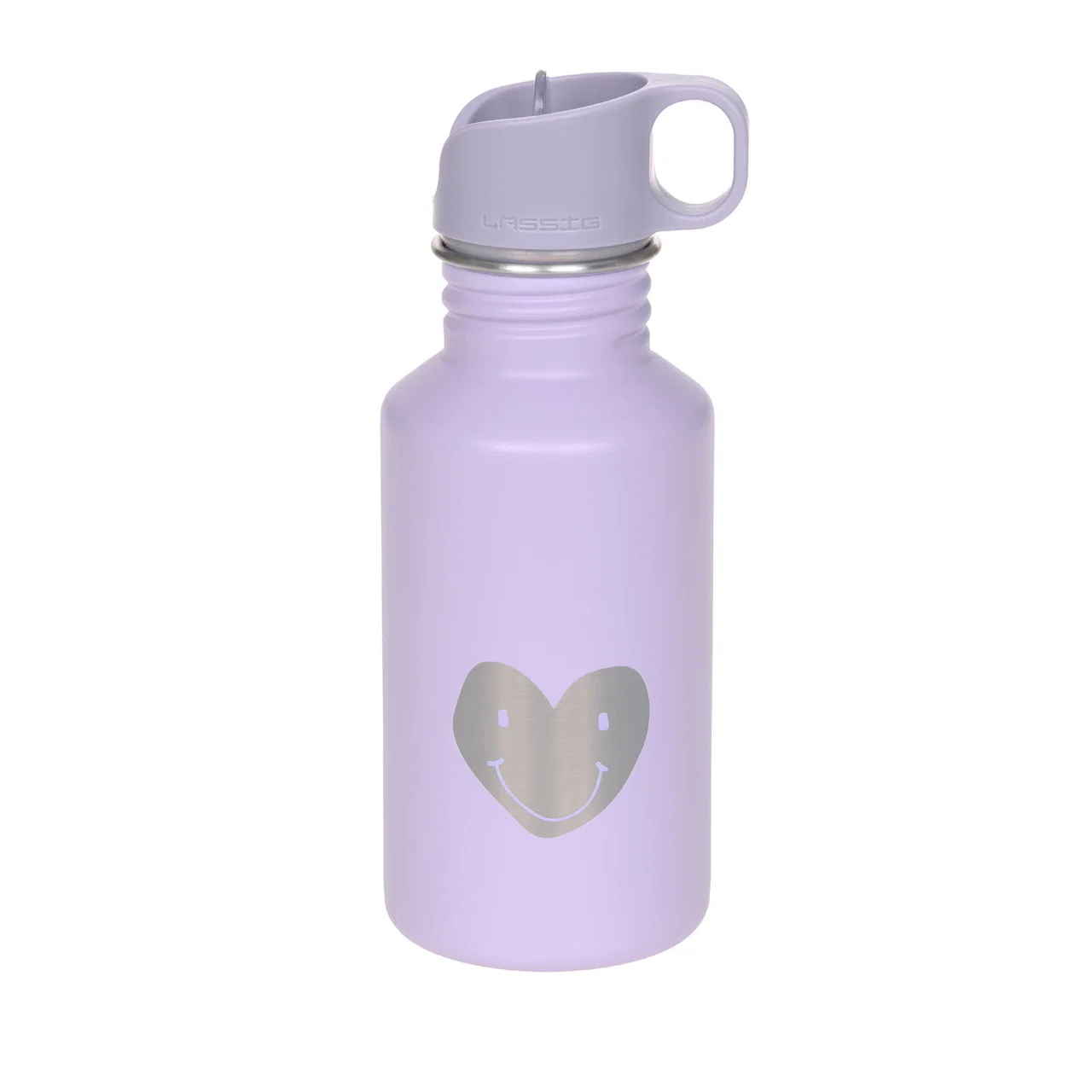 Lässig vandflaske i rustfrit stål 500 ml - Heart lilac