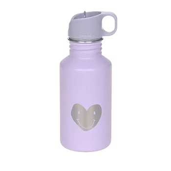 Lässig vandflaske i rustfrit stål 500 ml - Heart lilac