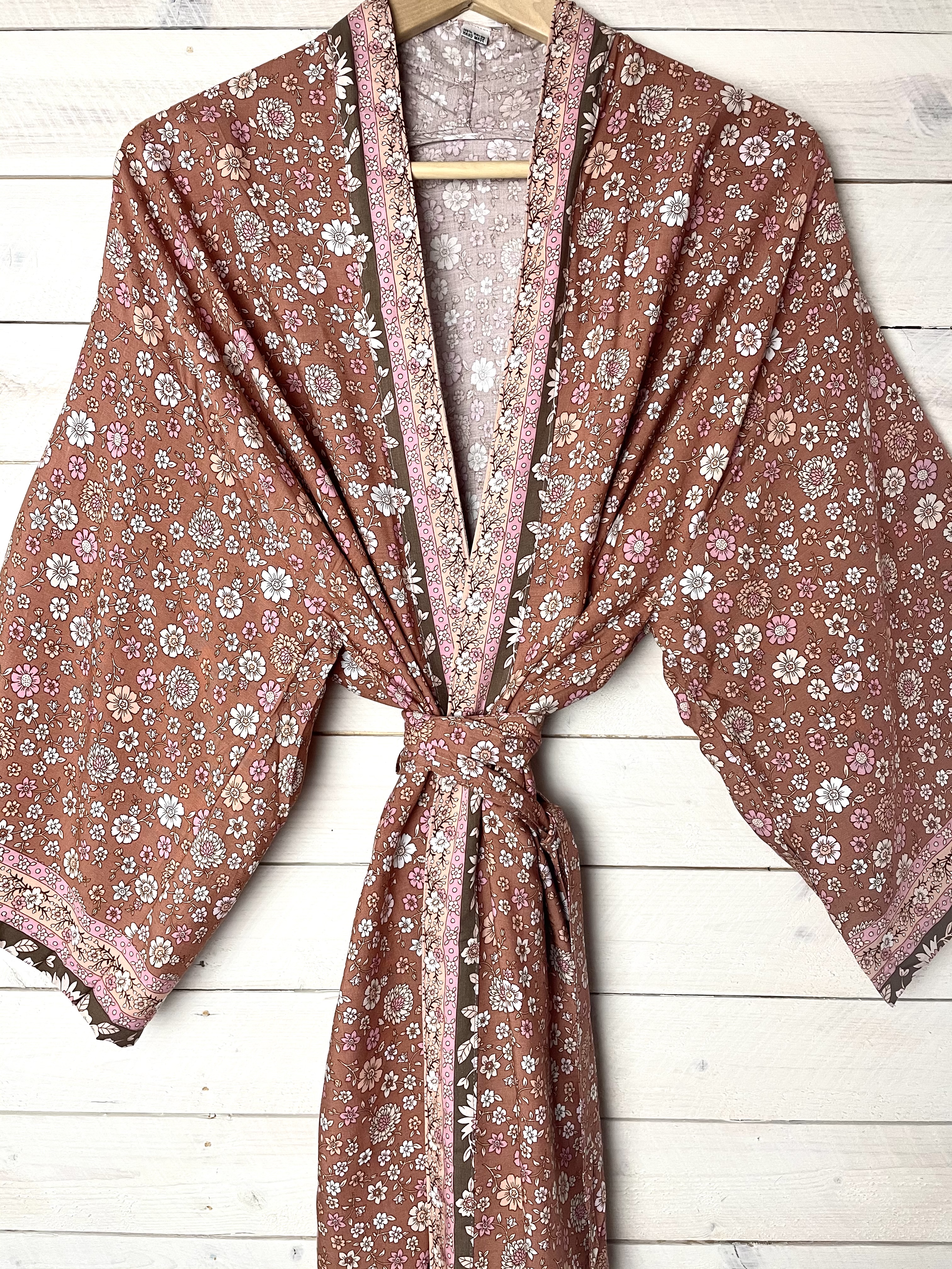 kimono  Peach floral  - 6