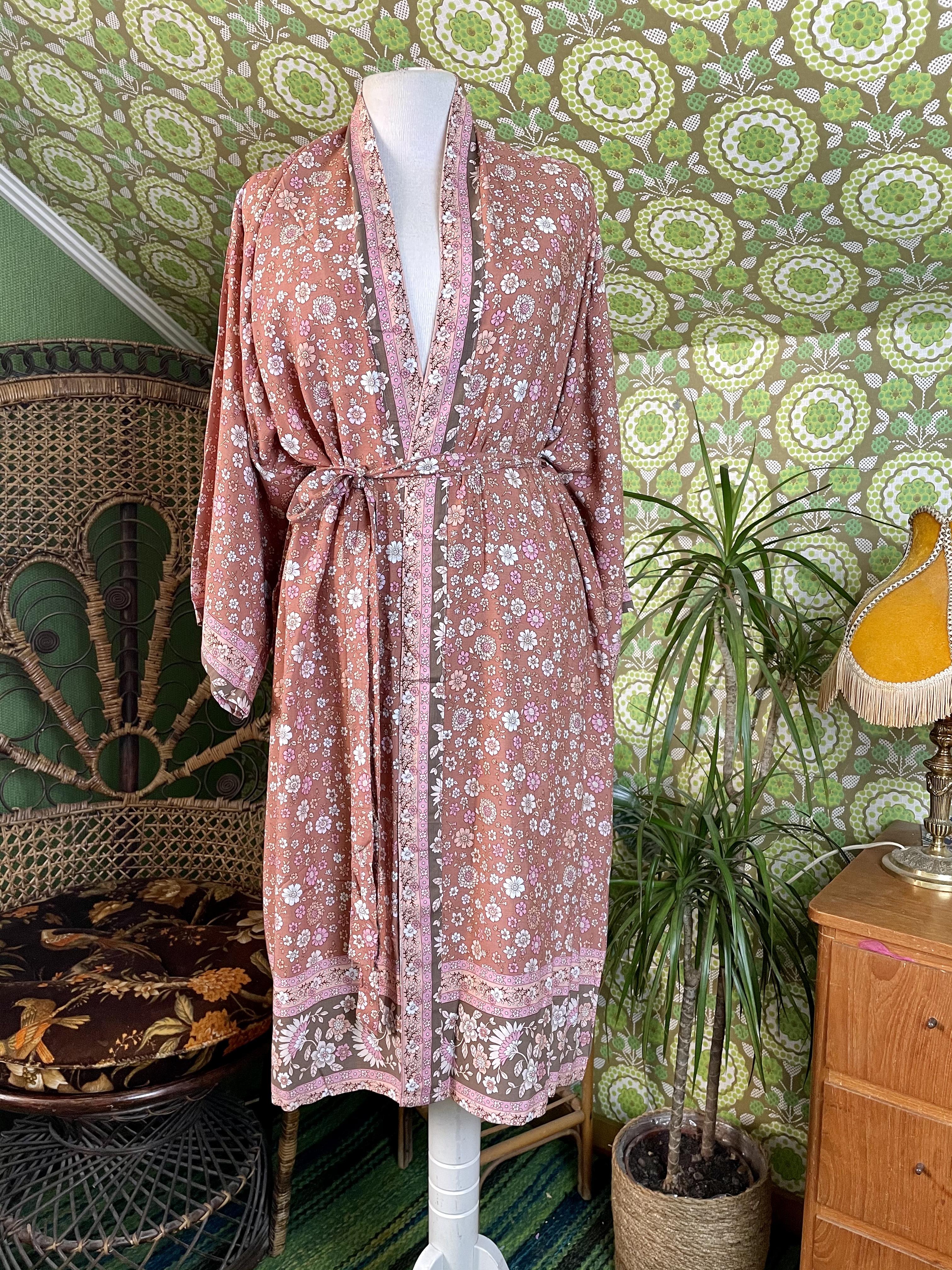 kimono  Peach floral  - 3