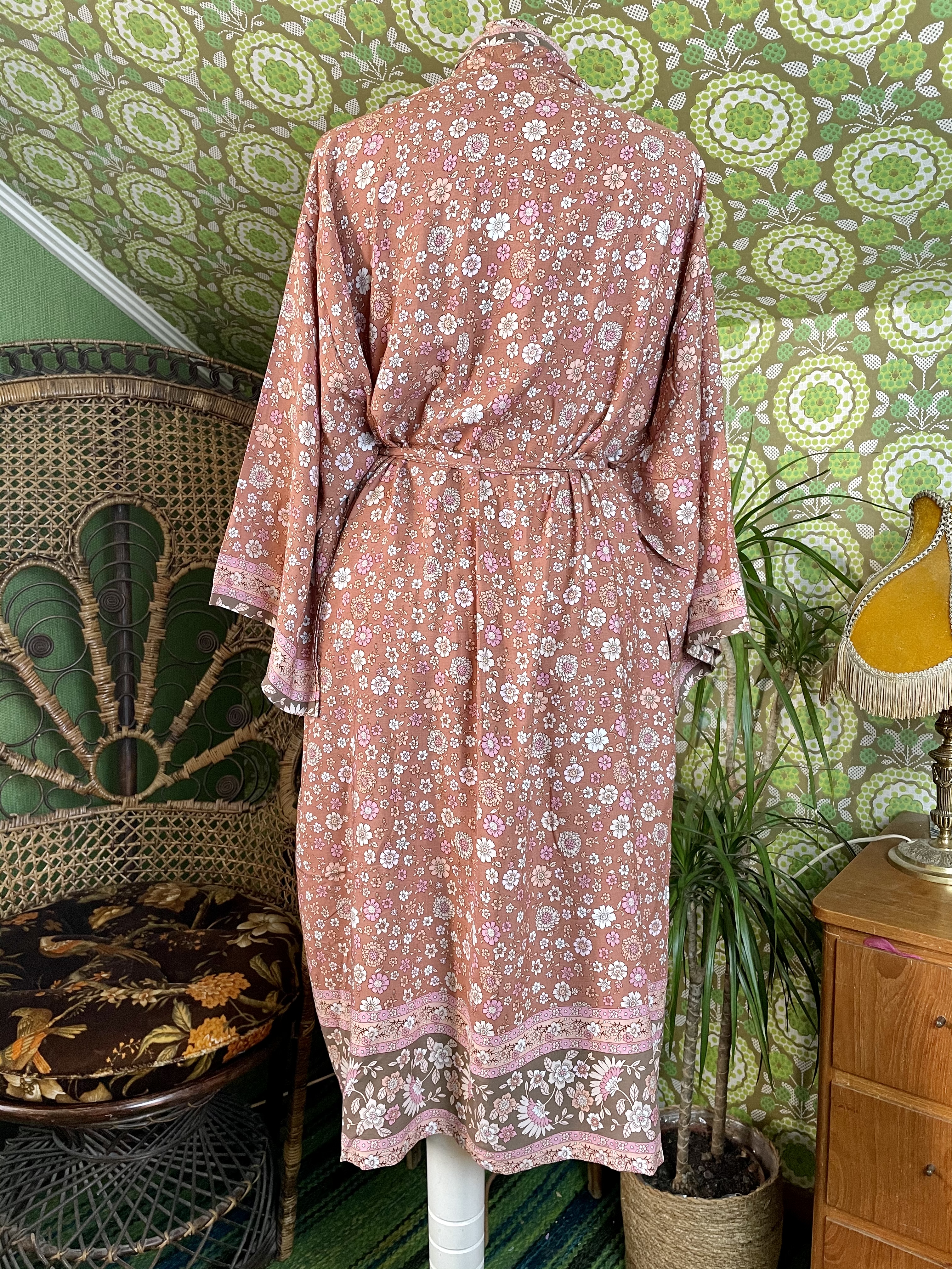 kimono  Peach floral  - 4