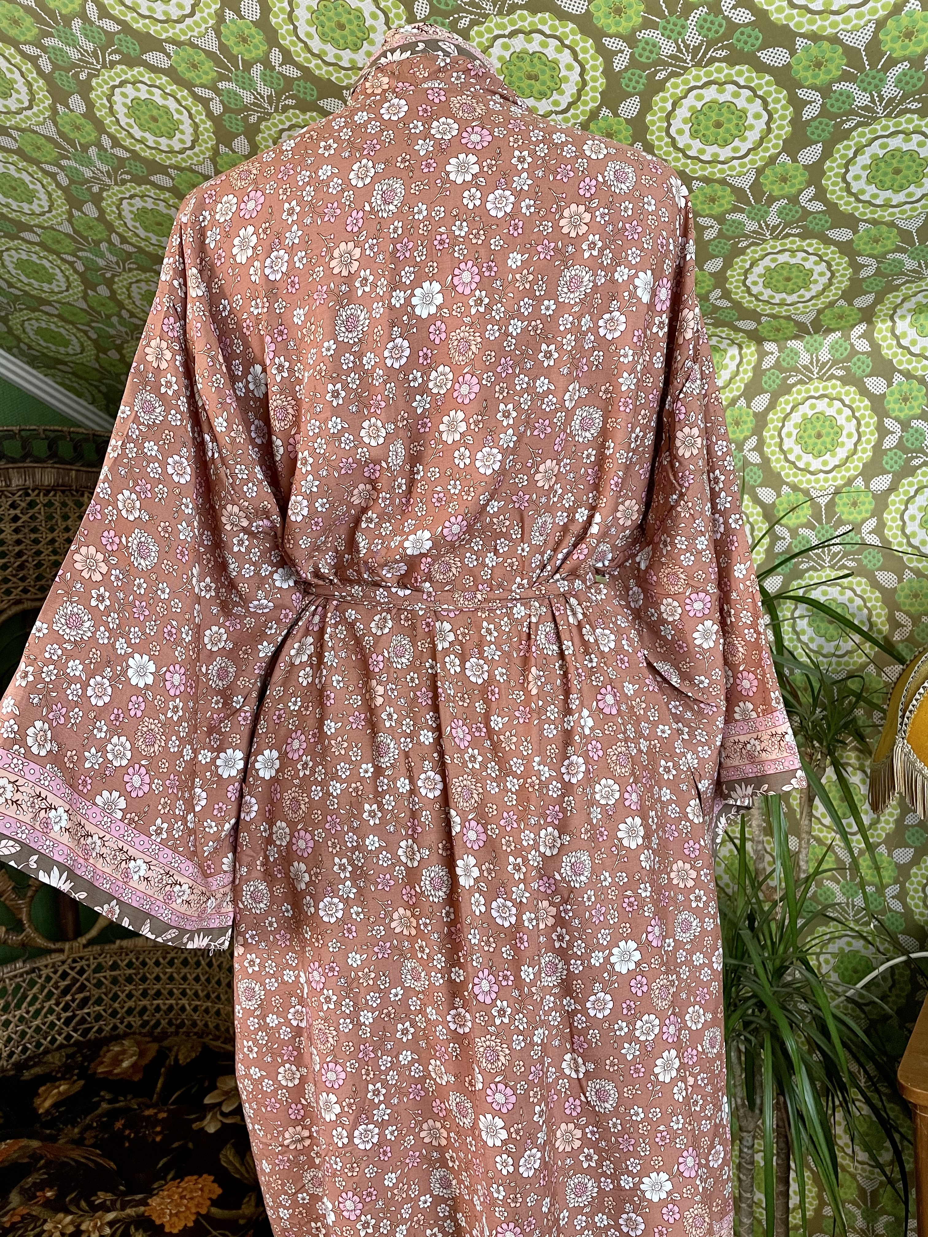 kimono  Peach floral  - 5