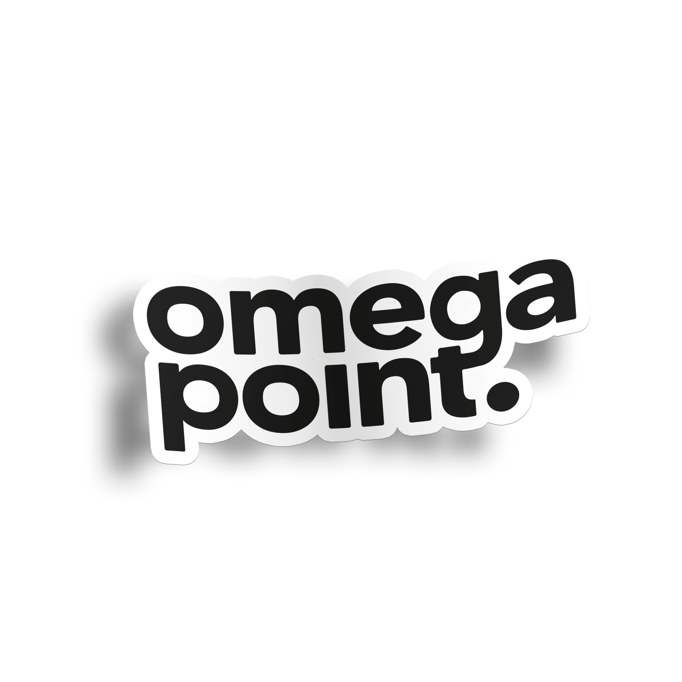 Klisterdekal svart Omegapoint 10cm