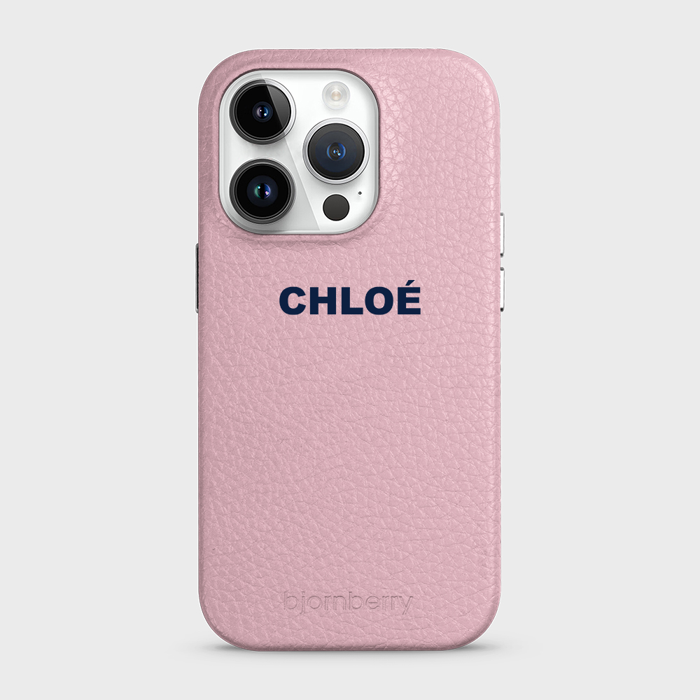 iPhone 14 Pro Personalised Leather Case - Name - 15