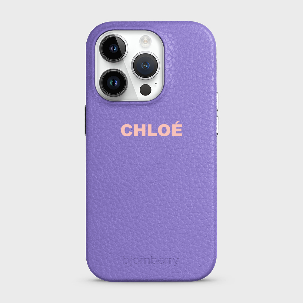 iPhone 14 Pro Personalised Leather Case - Name - 9