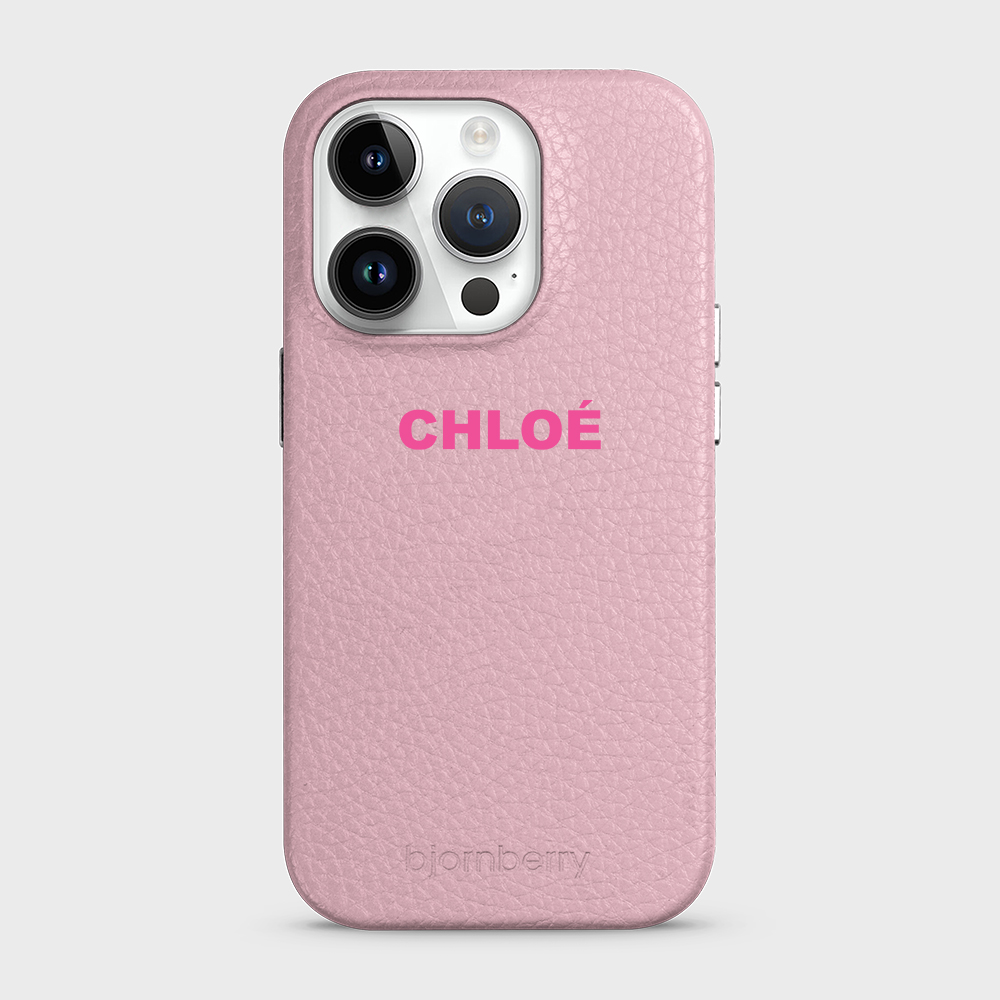 iPhone 14 Pro Personalised Leather Case - Name - 16