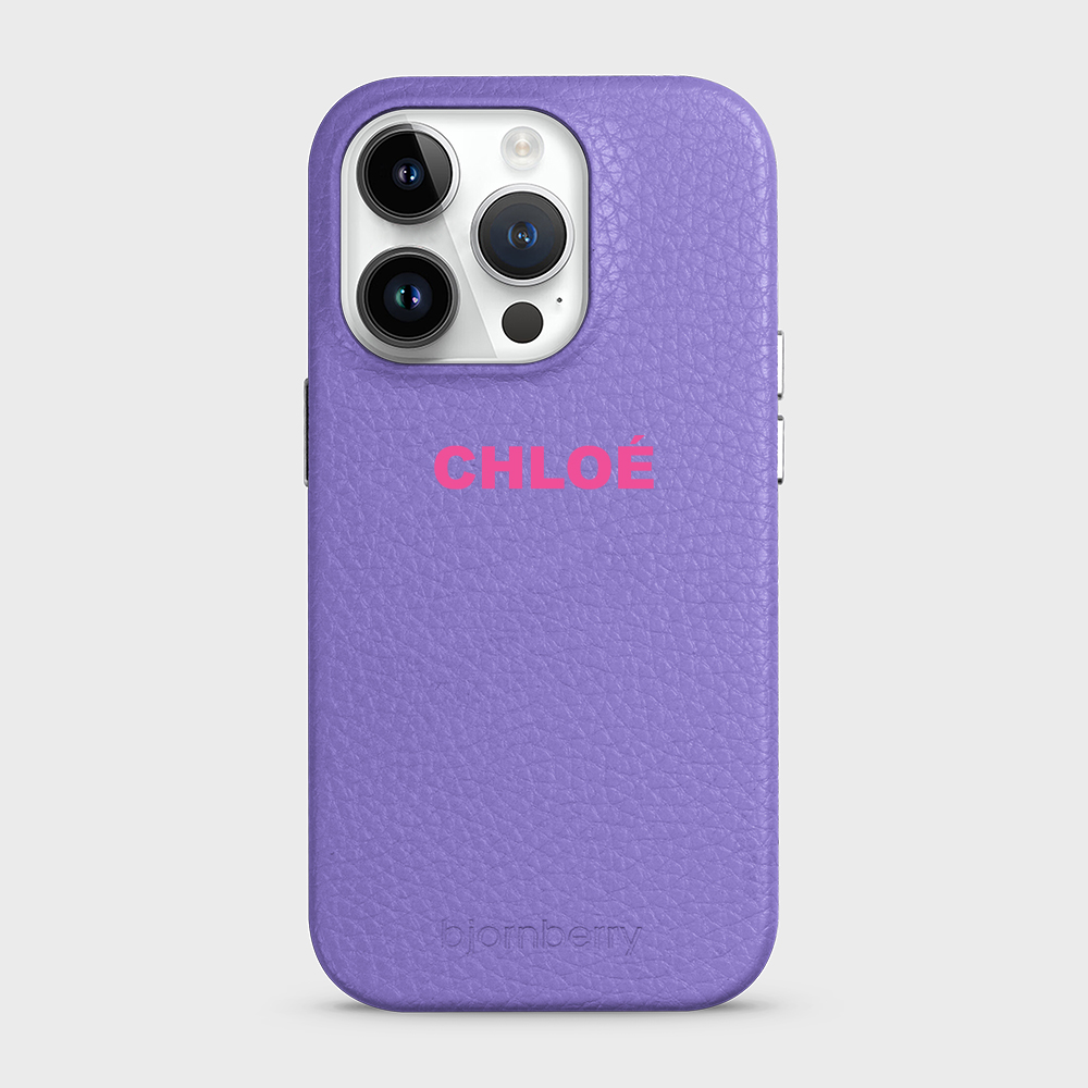 iPhone 14 Pro Personalised Leather Case - Name - 8