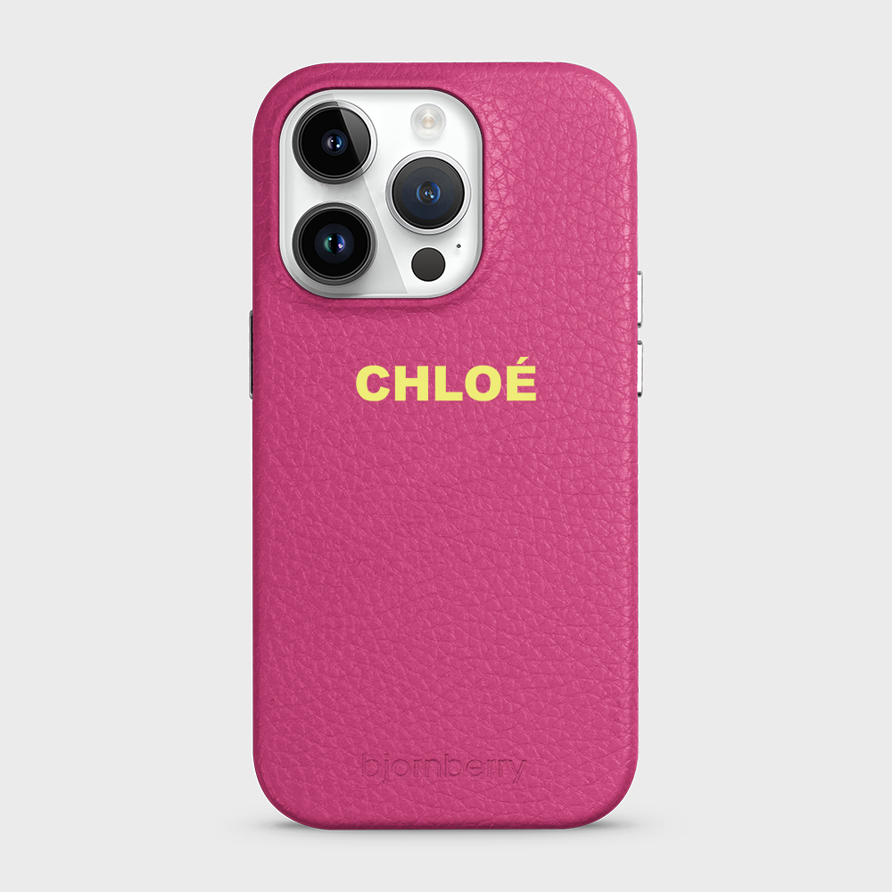 iPhone 14 Pro Personalised Leather Case - Name - 7