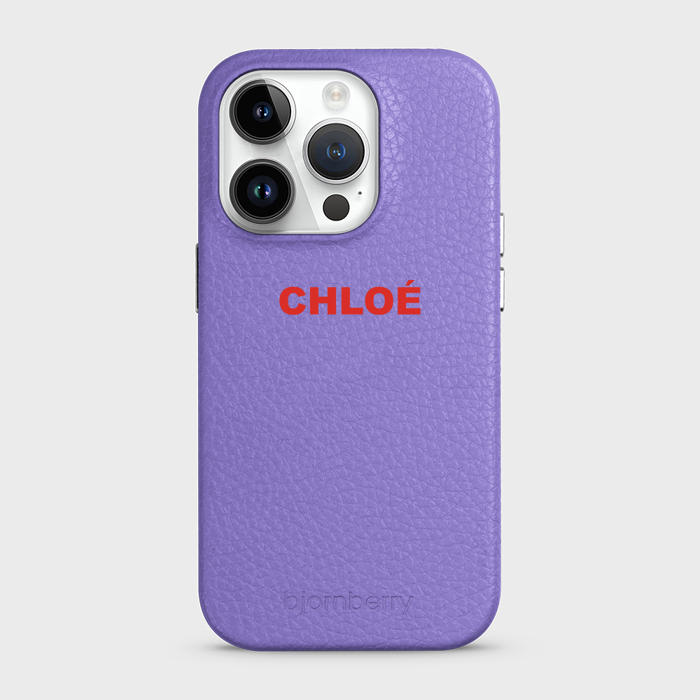 iPhone 14 Pro Personalised Leather Case - Name - 10