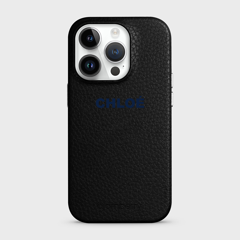 iPhone 14 Pro Personalised Leather Case - Name - 22