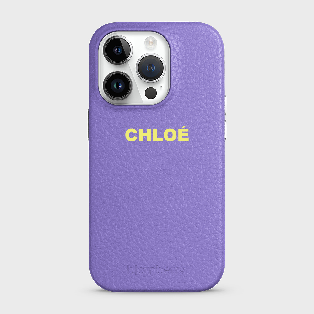iPhone 14 Pro Personalised Leather Case - Name - 13