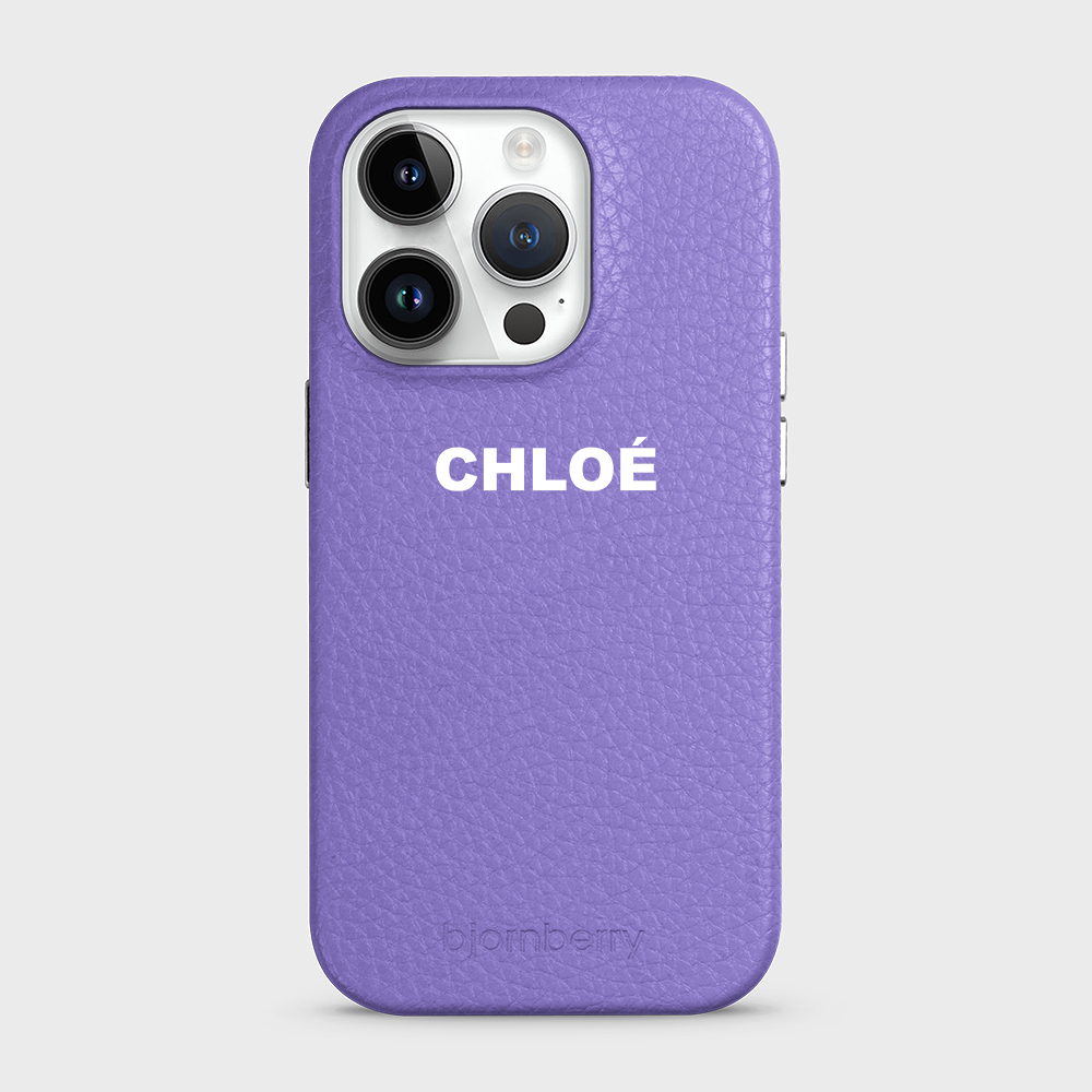 iPhone 14 Pro Personalised Leather Case - Name - 12