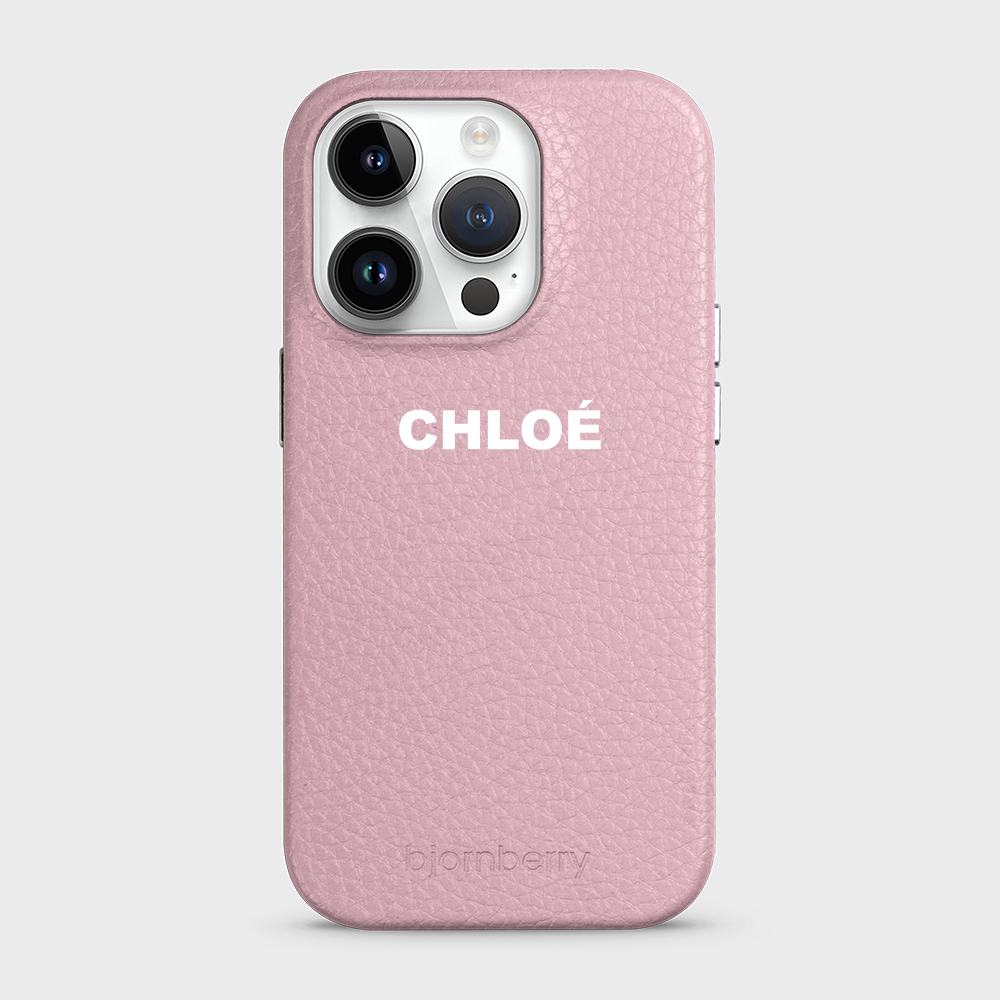 iPhone 14 Pro Personalised Leather Case - Name - 20