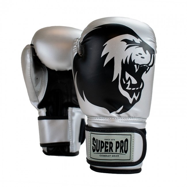 Super Pro Boxhandske Talent Kids Silver/Svart 8 oz