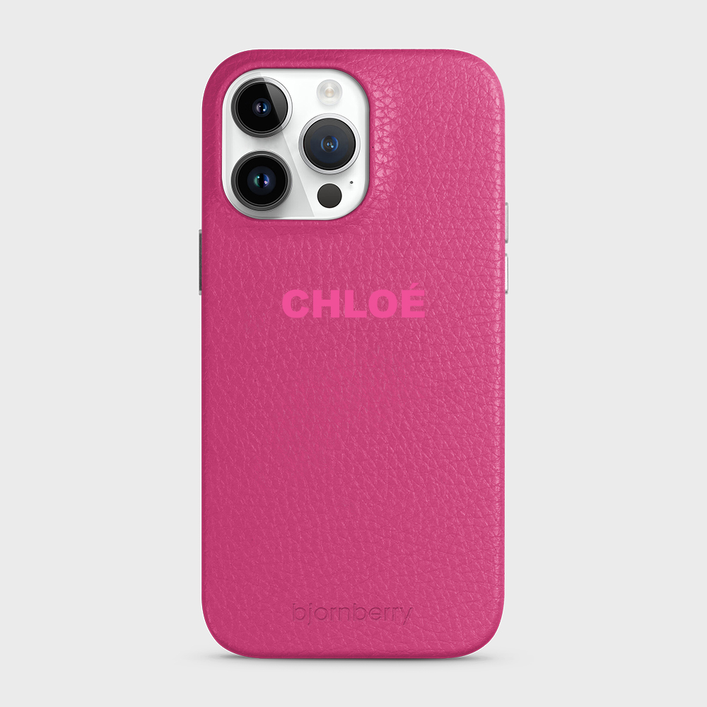 iPhone 14 Pro Max Personalised Leather Case - Name - 16