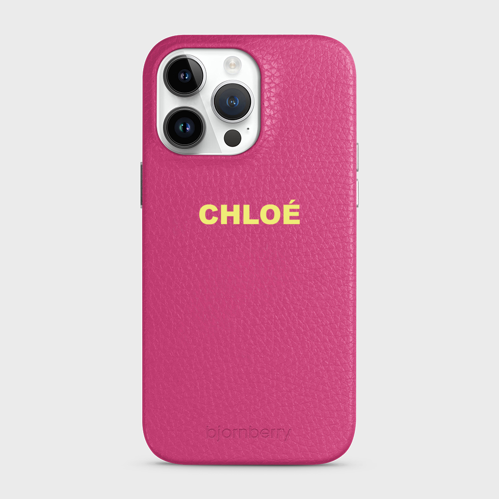 iPhone 14 Pro Max Personalised Leather Case - Name - 21
