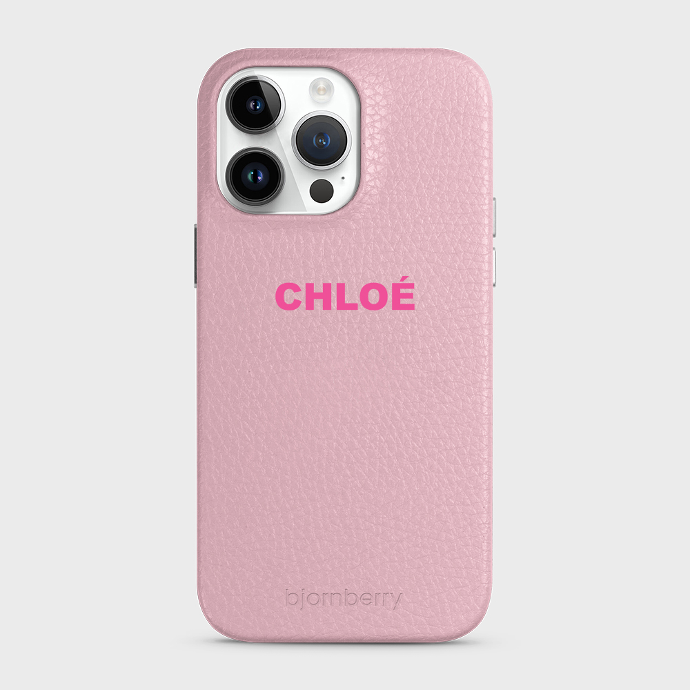 iPhone 14 Pro Max Personalised Leather Case - Name