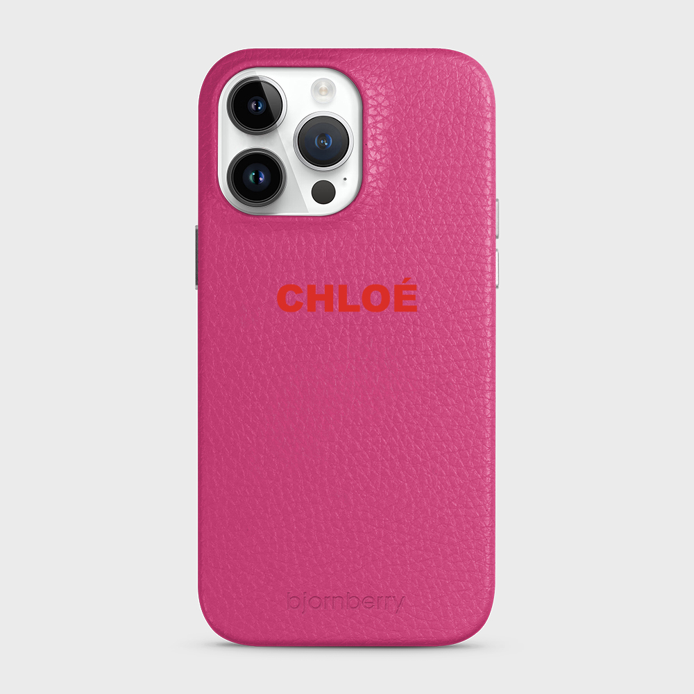 iPhone 14 Pro Max Personalised Leather Case - Name - 18