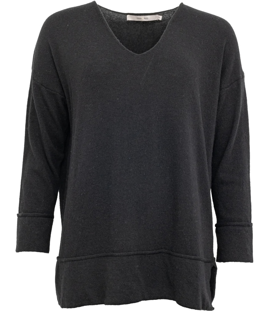 Costamani BRIGITTE V-NECK - BLACK