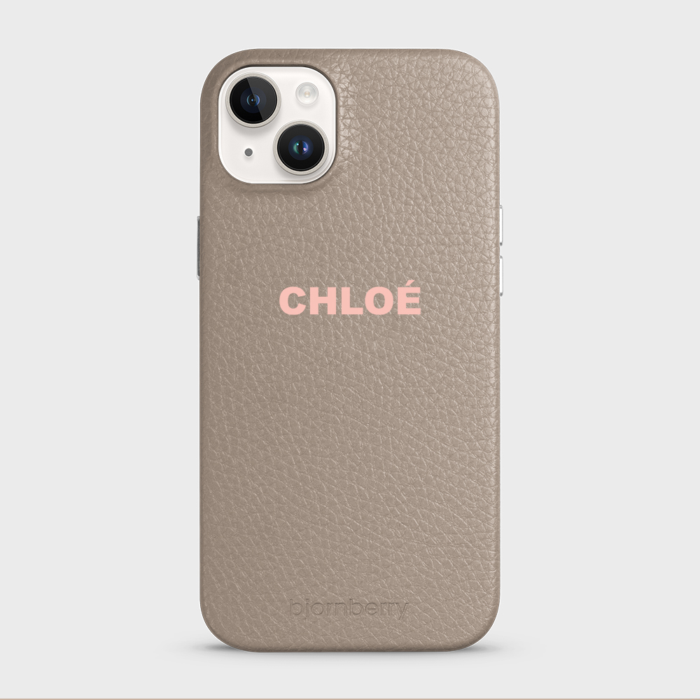 iPhone 14 Plus Personalised Leather Case - Name - 8