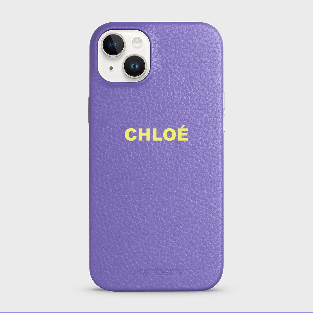 iPhone 14 Plus Personalised Leather Case - Name - 27