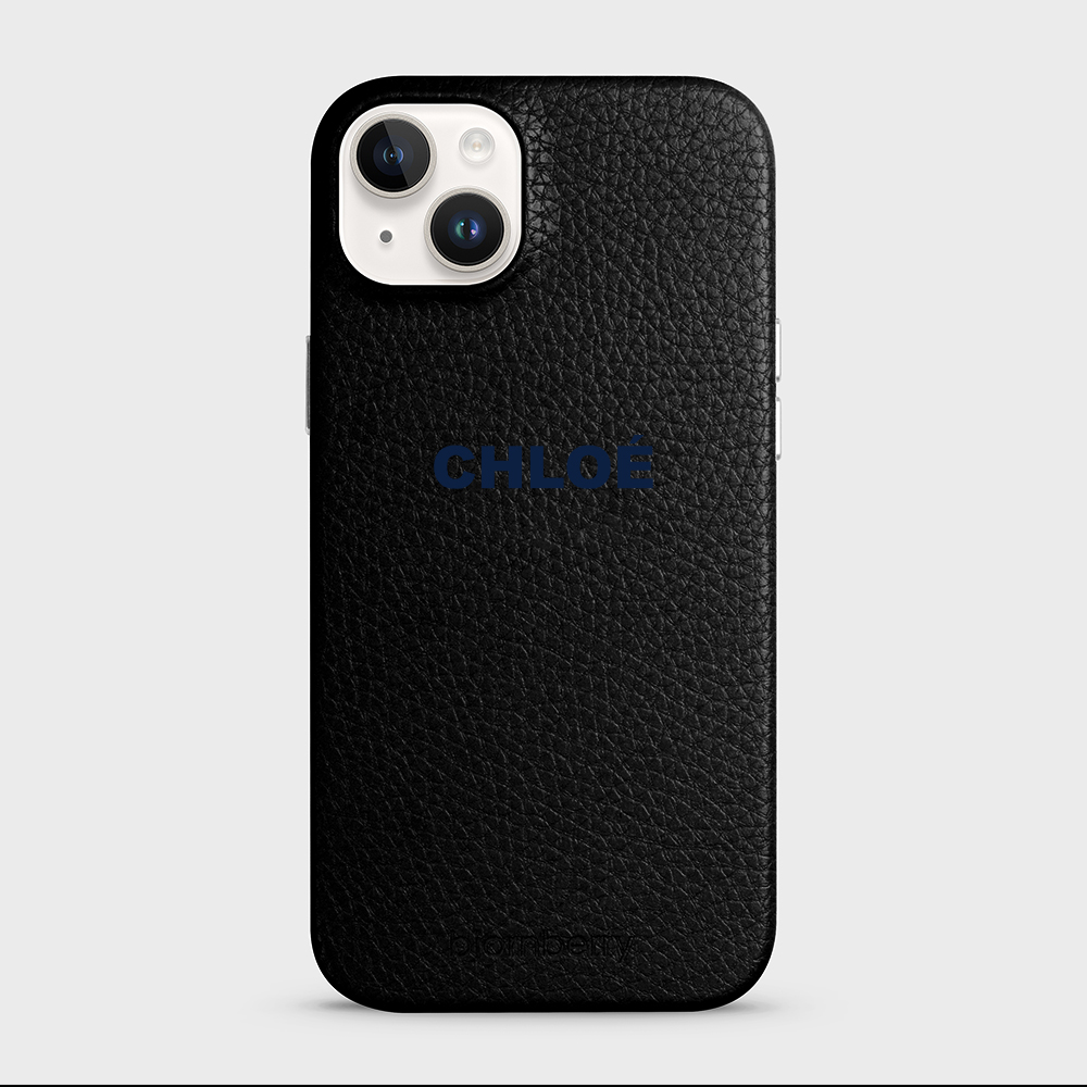 iPhone 14 Plus Personalised Leather Case - Name - 42