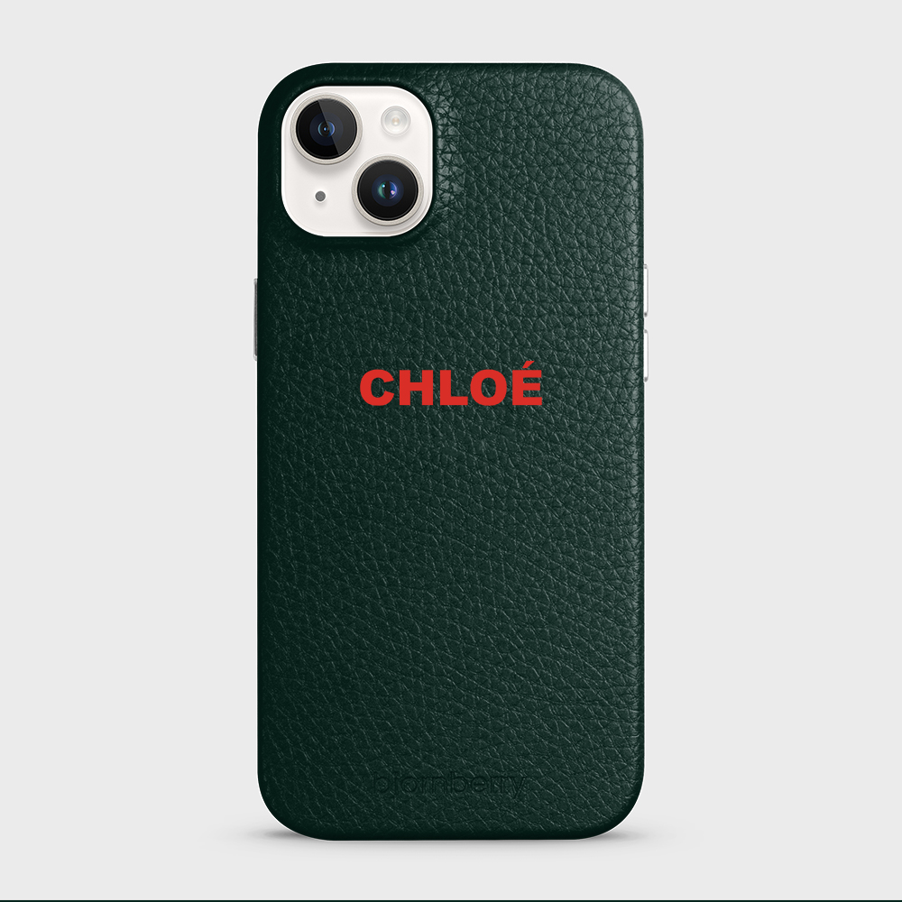 iPhone 14 Plus Personalised Leather Case - Name - 18