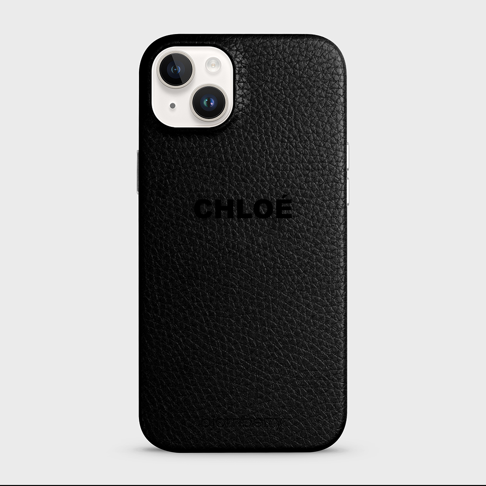 iPhone 14 Plus Personalised Leather Case - Name - 39