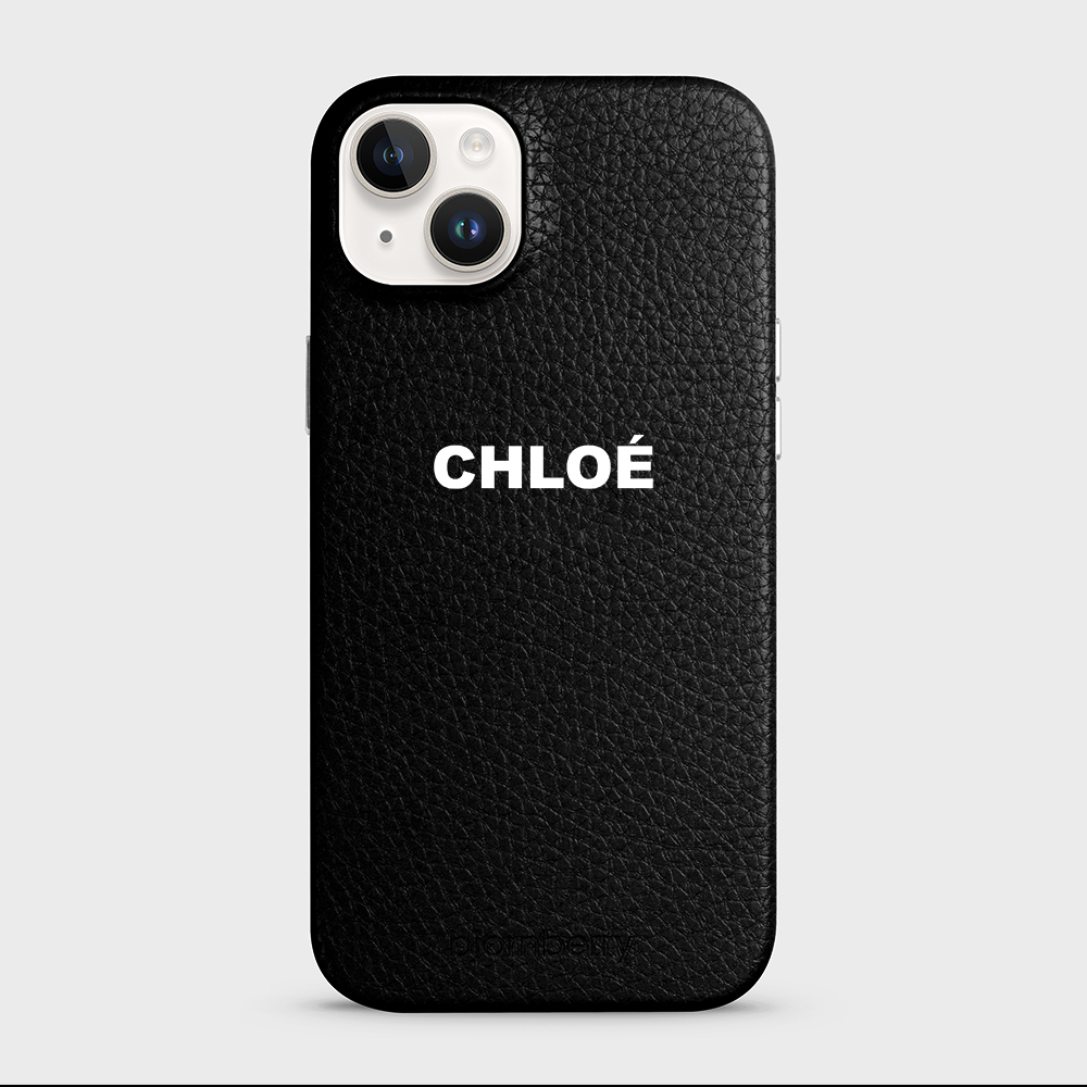 iPhone 14 Plus Personalised Leather Case - Name - 40