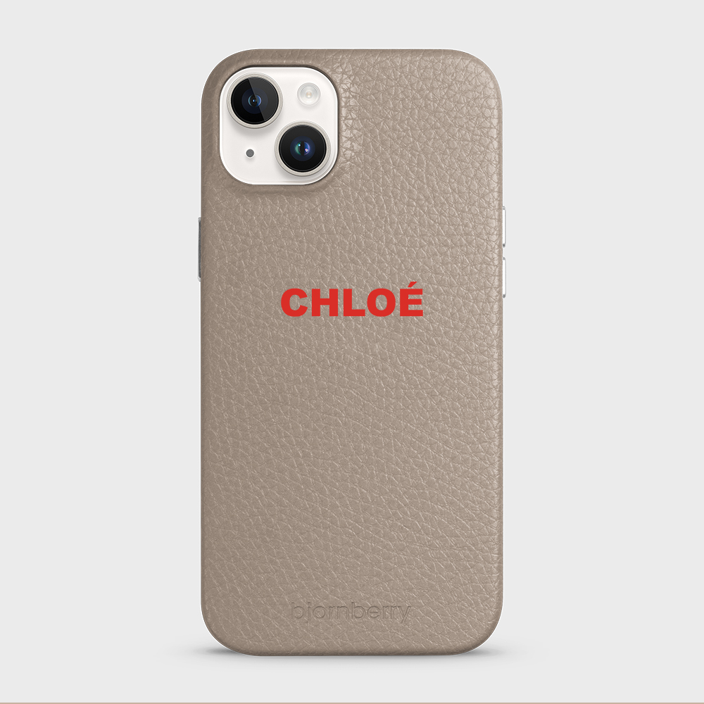 iPhone 14 Plus Personalised Leather Case - Name - 9