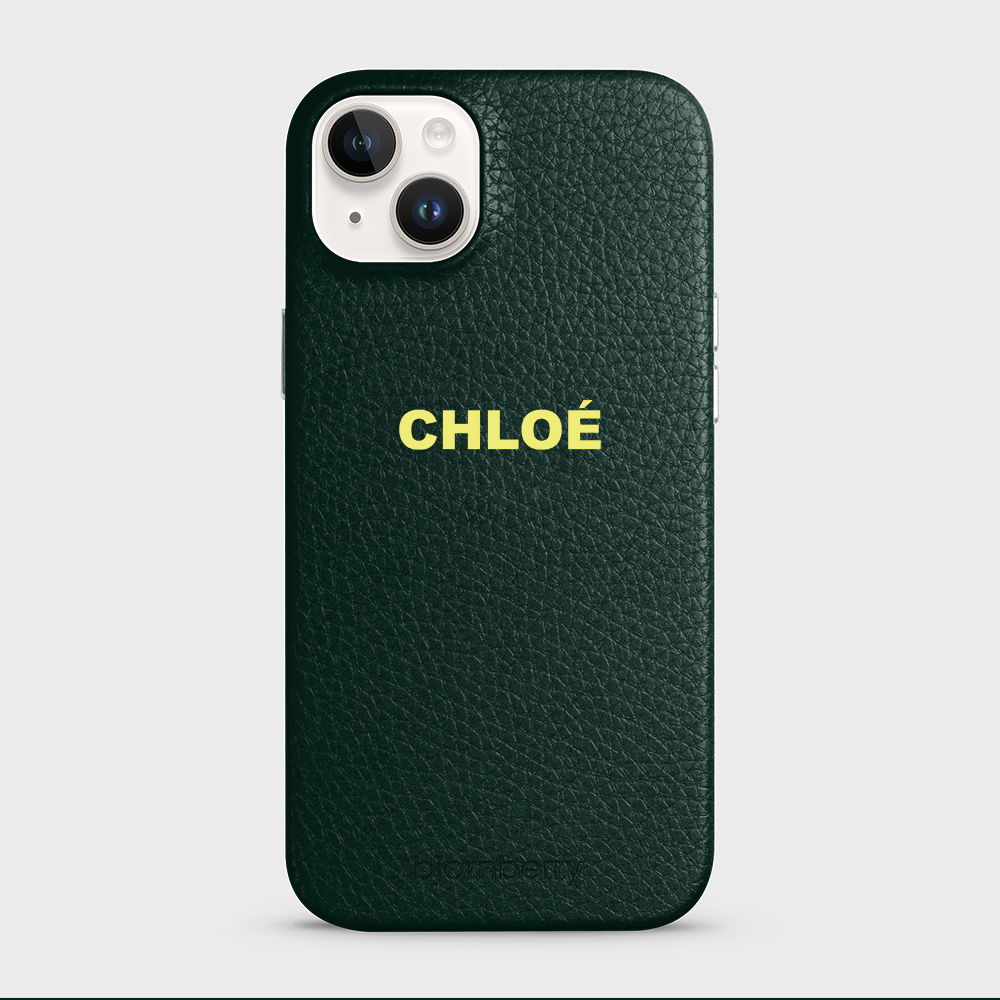 iPhone 14 Plus Personalised Leather Case - Name - 21